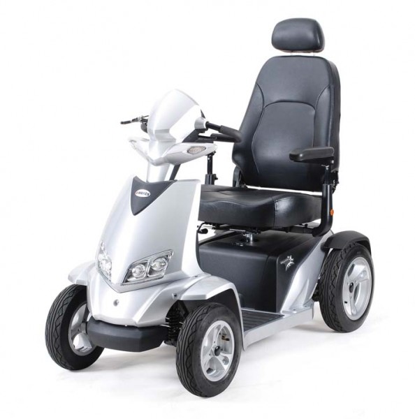 silver four wheel scooter
